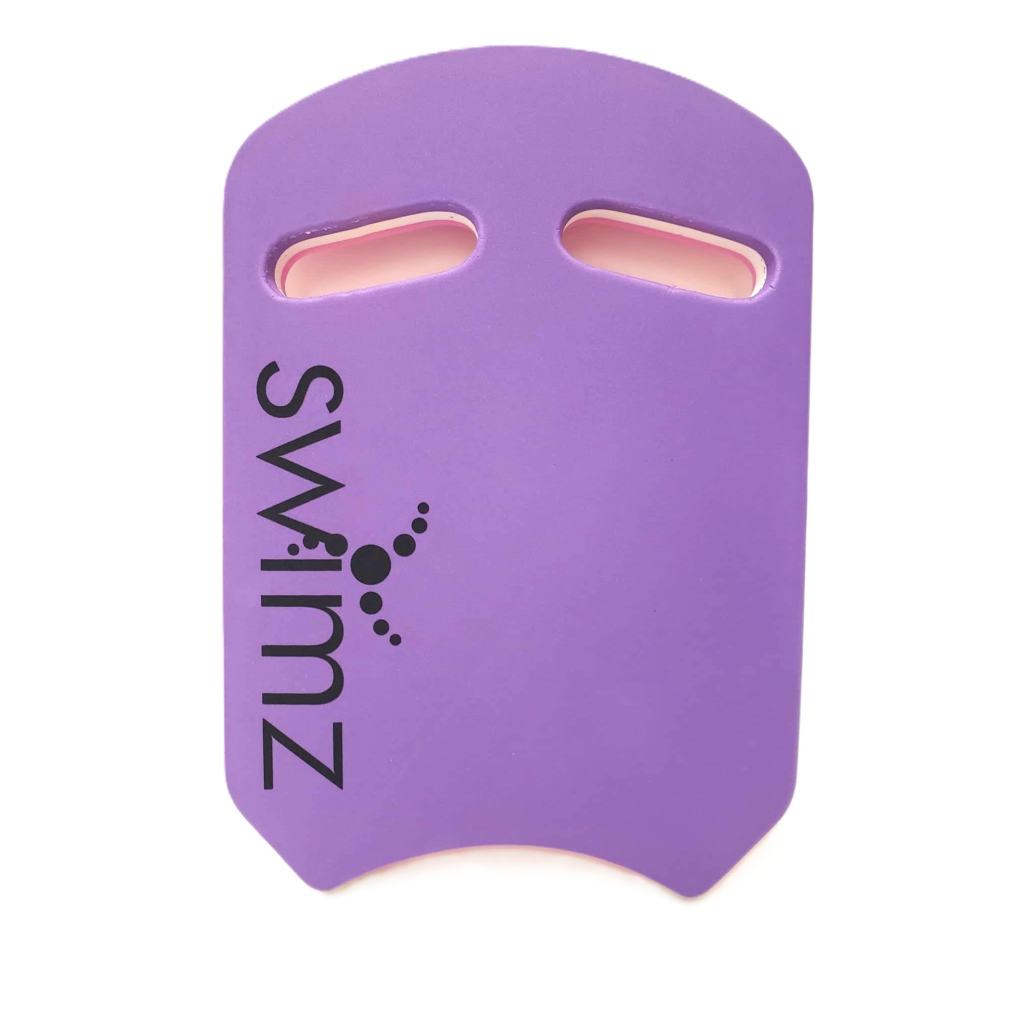 Swimz Junior Club Kickboard – Purple/White/Pink – Lightweight EVA Training Board with Hand Grips for Young Swimmers