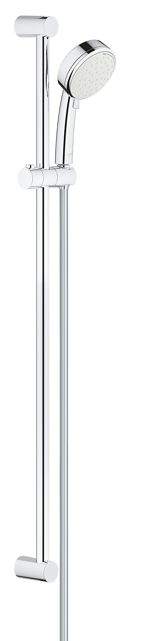 GROHE Tempesta Cosmopolitan 100 Shower Rail Set, 2 Spray Options, Chrome Finish with 100mm Hand Shower, 900mm Rail and 1750mm Hose 27788002