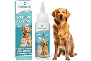 SINCE 1871 GÜLLÜOGLU Gulluoglu 60ml Pet Eye Drops & Eye Wash for Dogs & Cats – Fast Relief for Itching, Irritation, Pink Eye & Allergy Symptoms – Gentle, Safe, Natural Formula for All Animals – Large 60ml Bottle