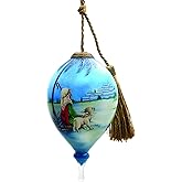 Inner Beauty 1610013 Hand Painted Blown Glass Ornament Shephard Boy Overlooking City