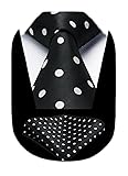 HISDERN Mens Ties Classic Black Tie and Pocket
