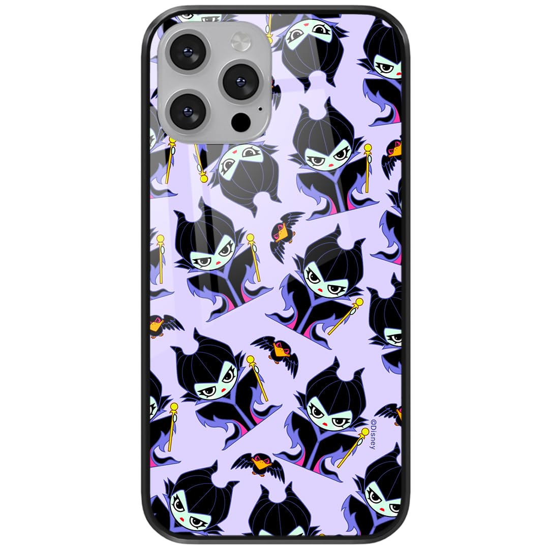 ERT GROUP mobile phone case for Apple Iphone 13 PRO original and officially Licensed Disney pattern Maleficient 004 made of hardened glass, optimally adapted to the mobile phone, protective cover