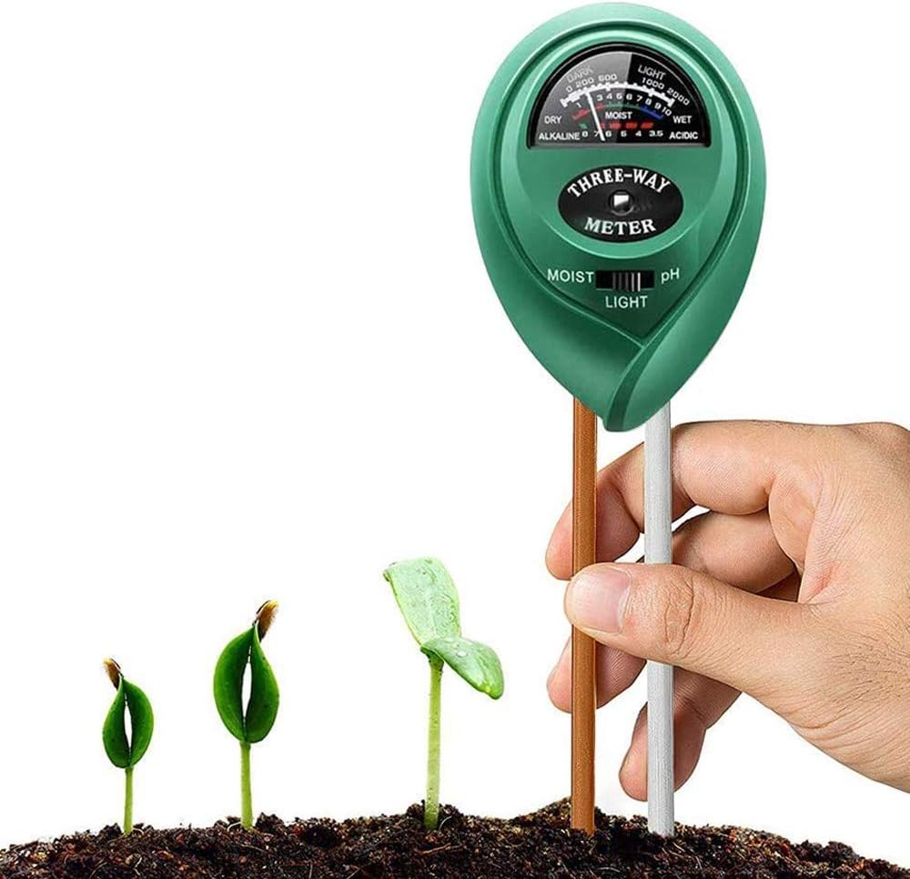 ZHEZHE 1PCS Soil Tester, 3in1 Soil Moisture Meter, Light and PH