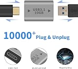 Duttek USB A Female to USB C Female Adapter 3.1 Gen2 10Gbps 2Pack view 3
