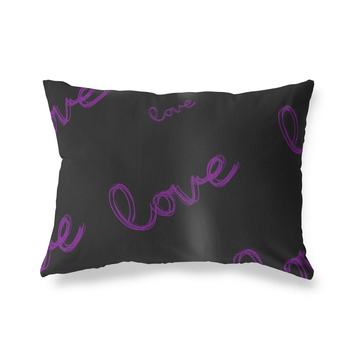 BonaMaison Decorative Cushion Cover, Purple-Black Throw Pillow Covers, Home Decorative Pillowcases for Livingroom, Sofa, Bedroom, Size: 45X60 Cm - Designed and Manufactured in Turkey