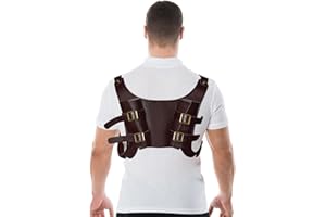 Medieval Back Sword Dagger Frog with Two Sheath Holster for Renaissance Pirate Viking Warrior Costume Accessory