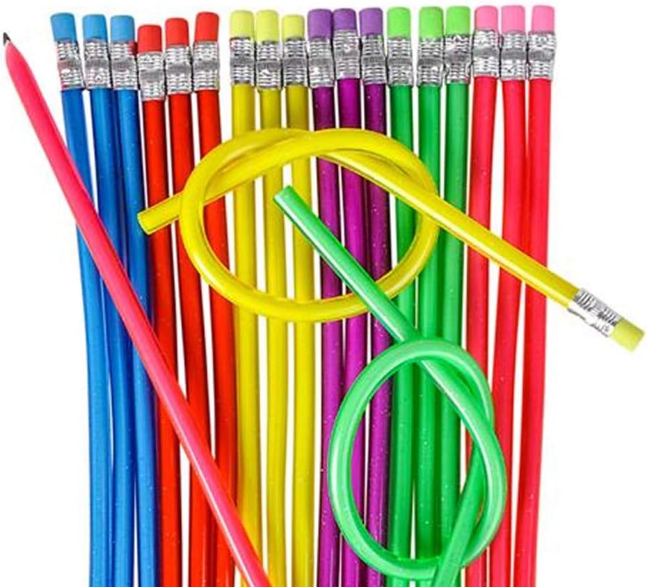 ArtCreativity 13 Inch Flexible Bendy Pencils for Kids - 12 Pack - Fun and Functional Long Bendable Writing Pencils - Birthday Party Favor, Goodie Bag Fillers, Classroom Gifts, Back to School Supplies: Office Products