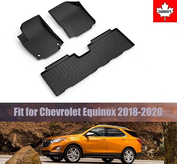 Floor Mats for Chevrolet Equinox 2018 2019 2020 All Weather Guard Front