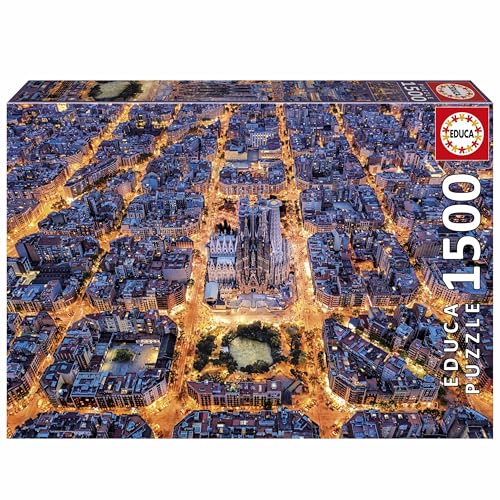 Educa - 1500 Teile Puzzle für Erwachsene | Beispiel von Barcelona. Inklusive Fix Puzzle-Kleber. Maße: 85 x 60 cm. Ab 14 Jahren (20285)
