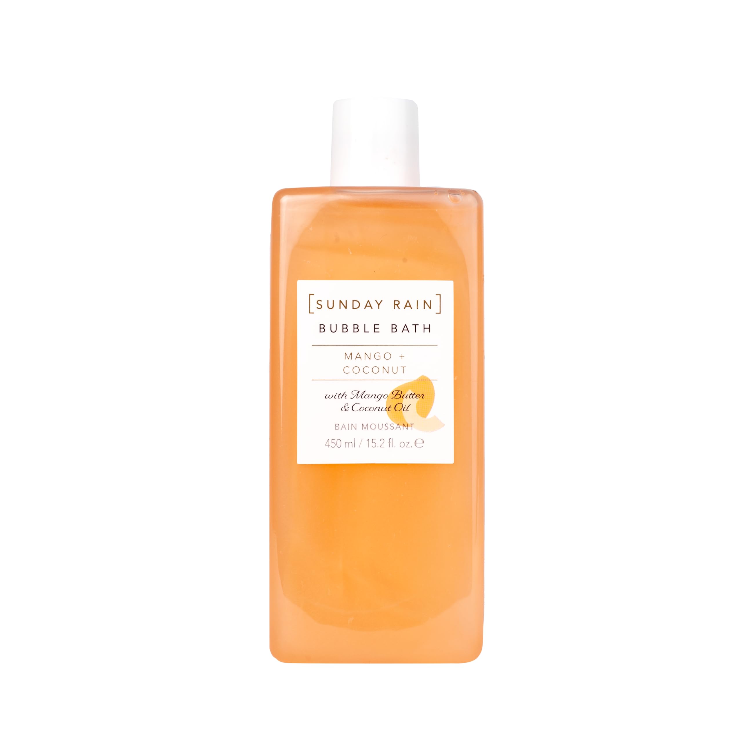 Sunday Rain Nourishing Luxury Uplifting Tropical Bubble Bath with Mango Butter and Coconut Oil, 450ml