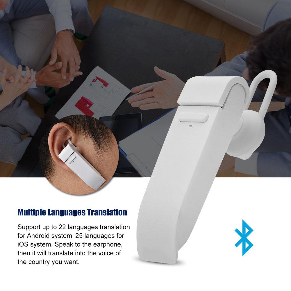 Smart Language Translator Device, Electronic Translator Portable Bluetooth Multi-Language Translation, 16 Languages Wireless Translator Headset for Learning Traveling Shopping Business Meeting