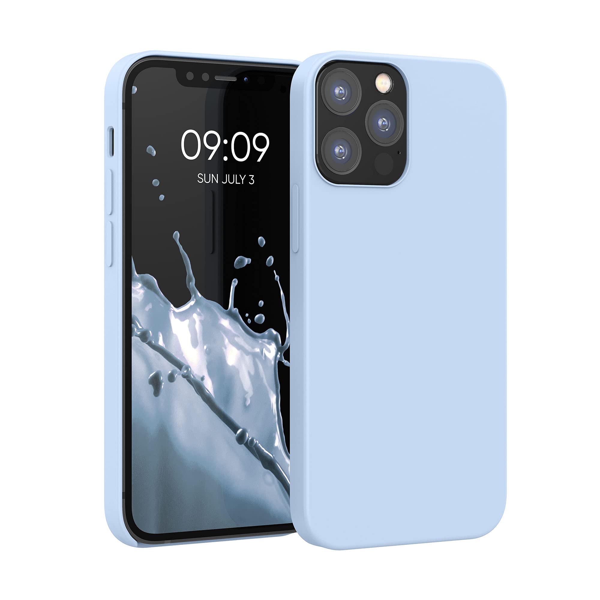 kwmobile Case Compatible with Apple iPhone 12 / iPhone 12 Pro Case - TPU Silicone Phone Cover with Soft Finish - Light Blue Matte — image 1