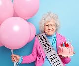 Leixi Birthday Queen Sash & Rhinestone Tiara Set Silver view 4