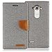 LG G4 Case, [Drop Protection] GOOSPERY Canvas Diary [Denim Material] Wallet Case [ID Credit Card and Cash Slots] with Stand Flip Cover for LG G4 (Gray) G4-CAN-Gry