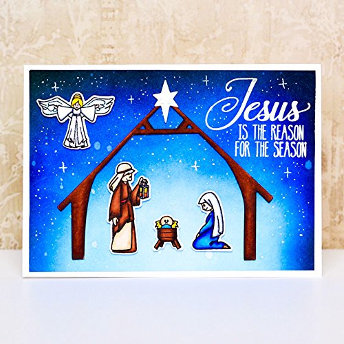 Christian Nativity Christmas Stamps for CardMaking and Scrapbooking
