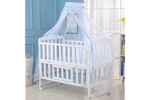 ikasus Baby Crib Mosquito Net,Baby Canopy Bed Netting,Baby Toddler Bed Crib Dome Canopy Curtain Netting See Through Mesh Bed Cover for Nurseries, Canopy Bed,1.6Mx4.5M