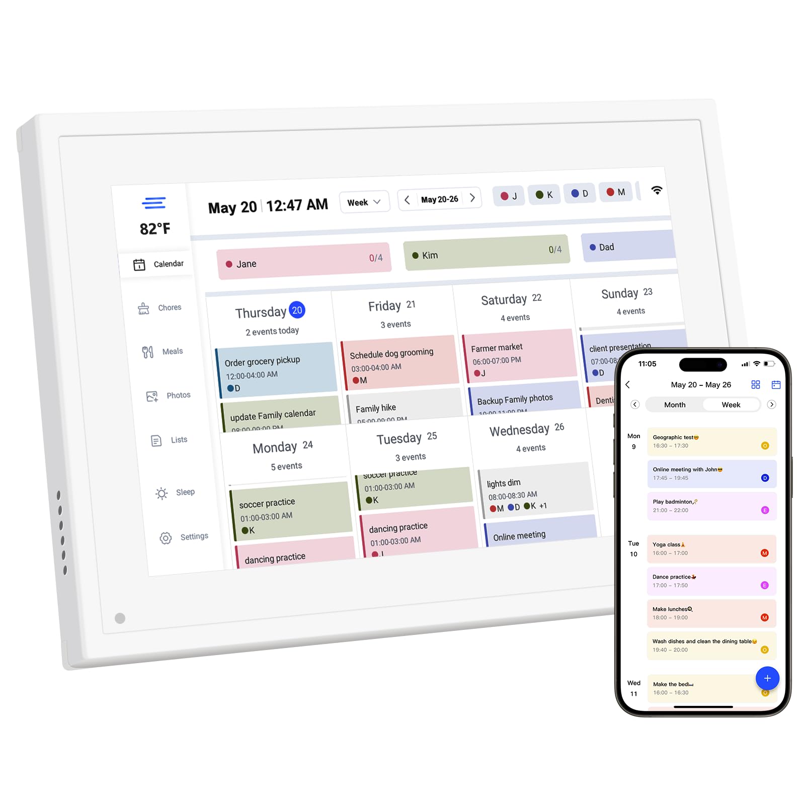 Photo 1 of Ekasoco 10.1 Inch Digital Calendar,IPS HD Touchscreen Interactive Display,Smart Family Planner,Smart Calendar for Seamless Scheduling,Digital Picture Frame for Displaying Photos/Videos