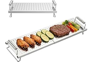 Adjustable Griddle Warming Rack for Blackstone 17 22 28 36 Inches Griddle,304 Stainless Steel Universal Grill Roasting Stand 