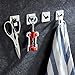 Adhesive Hooks, Anteer Self Stick Towel Robe Hooks Key Hooks Heavy Duty Coat Hooks Stainless Steel Sticky Wall Hooks for Home, Kitchen, Bathroom