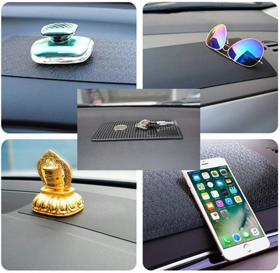 MeetRade Anti-Slip Gel Pads,Sticky Gel Pad Silicone Car Mat Non Slip Mats Sticky Anti Slip Rubber Pads for Car Dashboard Big Size 7.9in x 5.7in (1P BLACK) - Image 5