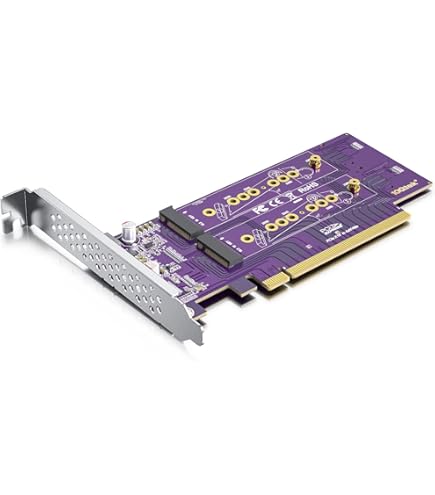 Amazon.com: ipolex 4-Port PCIe 3.0 x16 NVMe M.2 SSD Adapter (M-Key