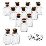 MIGK 24pcs Small Mini Glass Jars Bottles with Cork
