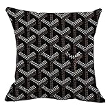 Goyard Black Pillow Case (Size 20x20 inch)