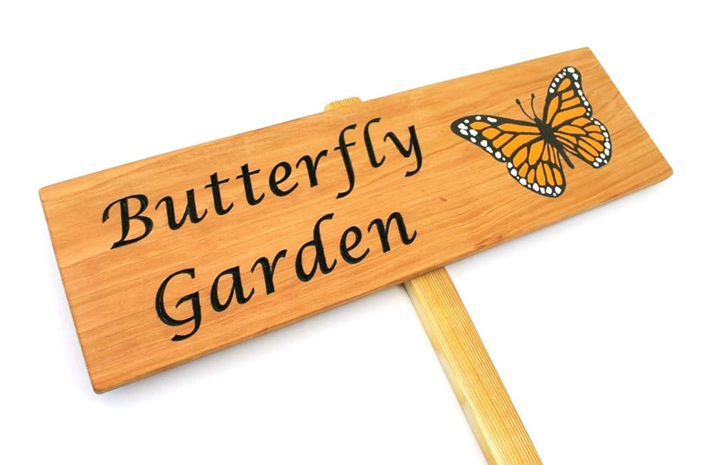 Butterfly Garden Sign, Your Name Here, Personalized Marker