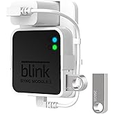 256GB USB Flash Drive for Local Video Storage with Outlet Mount for Blink Sync Module 2,Short Cable Save Space and Easy Move 