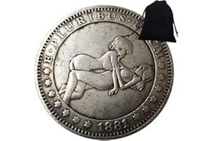 Romantic 1881 Two-Girl Party Game Funny Hobo Nickel Art Couple Coin Pendant/Souvenir Good Luck Morgan Coin Jewelry Pendant