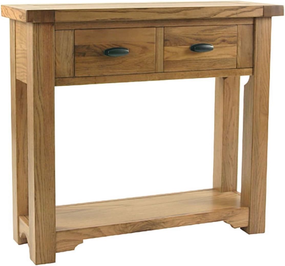 Georgia Small Console Table 2 Drawers Low Shelf W 91cm X D
