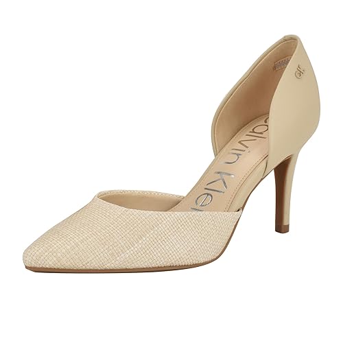 Calvin Klein Women's Gloria Pump, Light Natural 112, 9.5