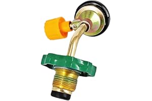 Outdoor Cylinder Refill Adapter Zincs Alloy Copper Build with Pressure Release Feature Canister Refills Valving Adapter