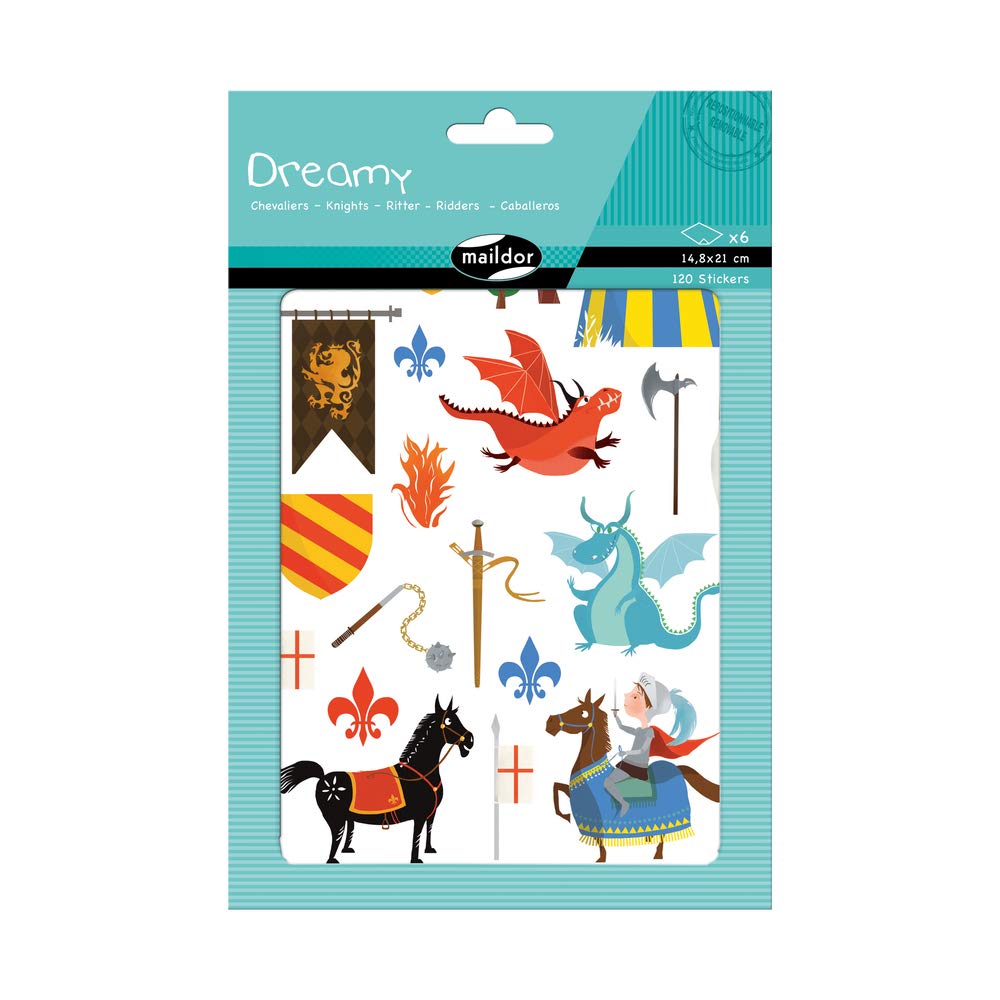 Maildor AE135O - STICKERS Dreamy - 6 sheets 14,8x21cm - HORSEKEEPERS (120 stickers) THEME - Children's Arts and Crafts Accessories - Creative and Leisure