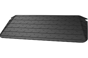 BESEA 2.5" Rise Threshold Ramp Wheelchair Ramp Rubber Curb Ramp for Home Doorways 3.63 Feet Long 2200lbs Load Capacity Power Scooter Ramp