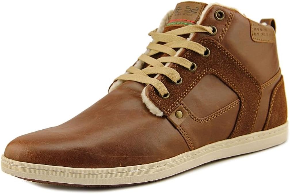 Bull Boxer westfall Men Round Toe Leather Brown Sneakers