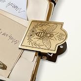 ANATTASOUL Bee Wreath Travel Journal Clip for DIY Use | Vintage Journal Clips to Hold Journal Open Decorative Heavy Duty Notebook Clip for Notebook, Photo, Office Kitchen Home