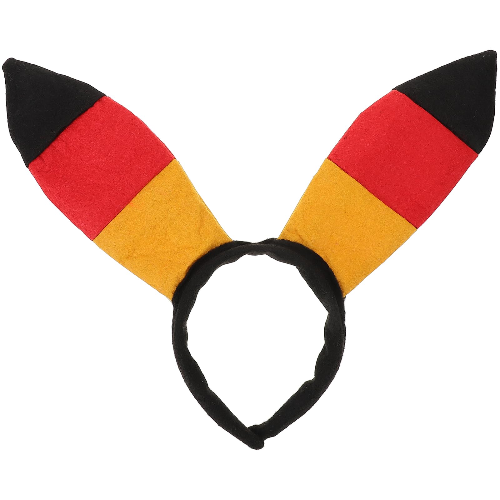 Beavorty Bunny Ears Headband Patriotic Germany Flag Rabbit Ears Hairband Halloween Cosplay Party Headwear for Women Girls