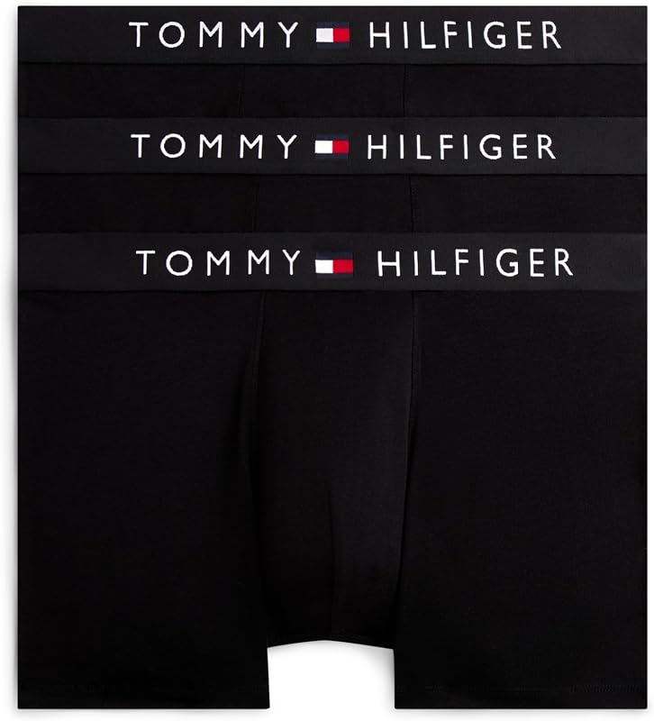 Herren 3er Pack Boxershorts Briefs mit Logobund, Schwarz (Black/Black/Black), S — Foto 1 von 5