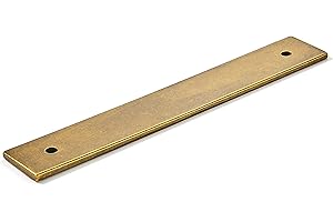 khtumeware 5 Pack 4" Square Backplate 3" 76mm Center-Center, Antique Brass Backplate for Pulls