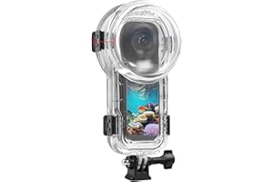 Invisible Dive Case for Insta360 X5, FotStdio Insta 360 X5 Waterproof Case 60m/196ft Underwater Diving Housing Cover Protective Sealed Shell Photography Housings Action Camera Accessories