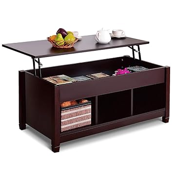 Amazon.com: Tangkula Coffee Table Lift Top Wood Home Living Room ...