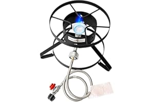 Vivicreate 5PSIG Super Heavy Duty High Pressure Propane Camping Garden Camp Stove Cooker Side Burner Turkey Stove