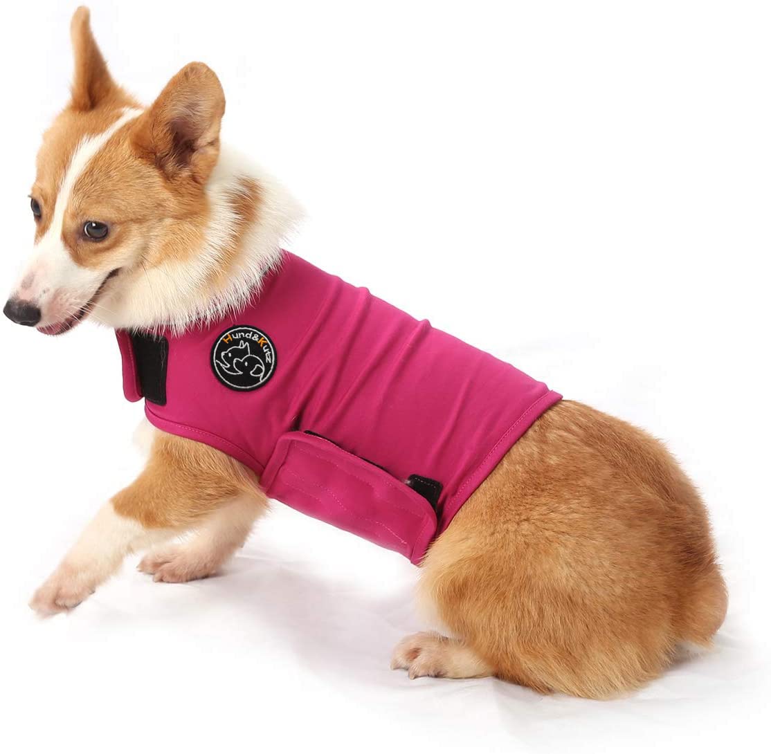 Dog Anxiety Relief Coat,Lightweight Wrap Anxiety Jacket Shirt for Anxious Pets Keep Calming Comfort(Rose red,M)
