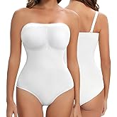 Lenashape Strapless Shapewear for Women, Tummy Control Triangle Bodysuit, Body Shaper Tank Top