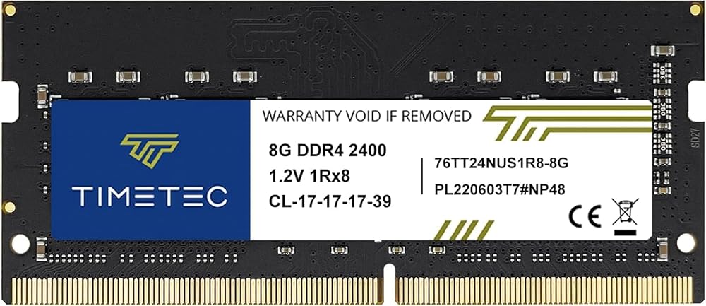 Timetec 8GB DDR4 2400 SODIMM 260-Pin Laptop RAM PC4-2400T 1.2V CL17