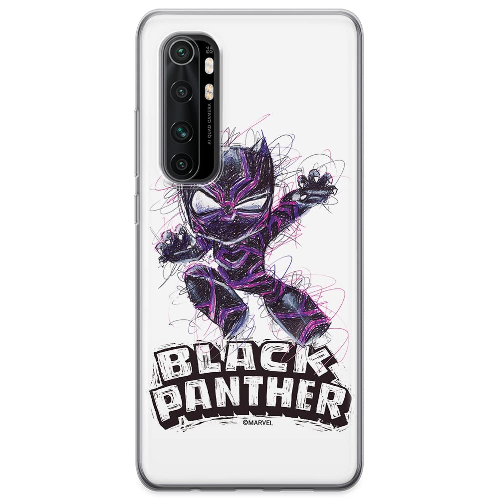 ERT GROUP mobile phone case for Xiaomi MI NOTE 10 Lite original and officially Licensed Marvel pattern Black Panther 017 optimally adapted to the shape of the mobile phone, case made of TPU