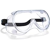 TICONN Anti-Fog Safety Goggles, HD Clear Eye Protection, ANSI Z87.1 Lab Goggles for Chemistry, Industrial