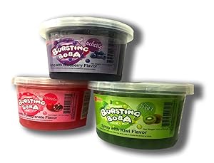 Bursting Popping Boba 3 Flavor Fun Pack -Blueberry, Kiwi, Pomegranate