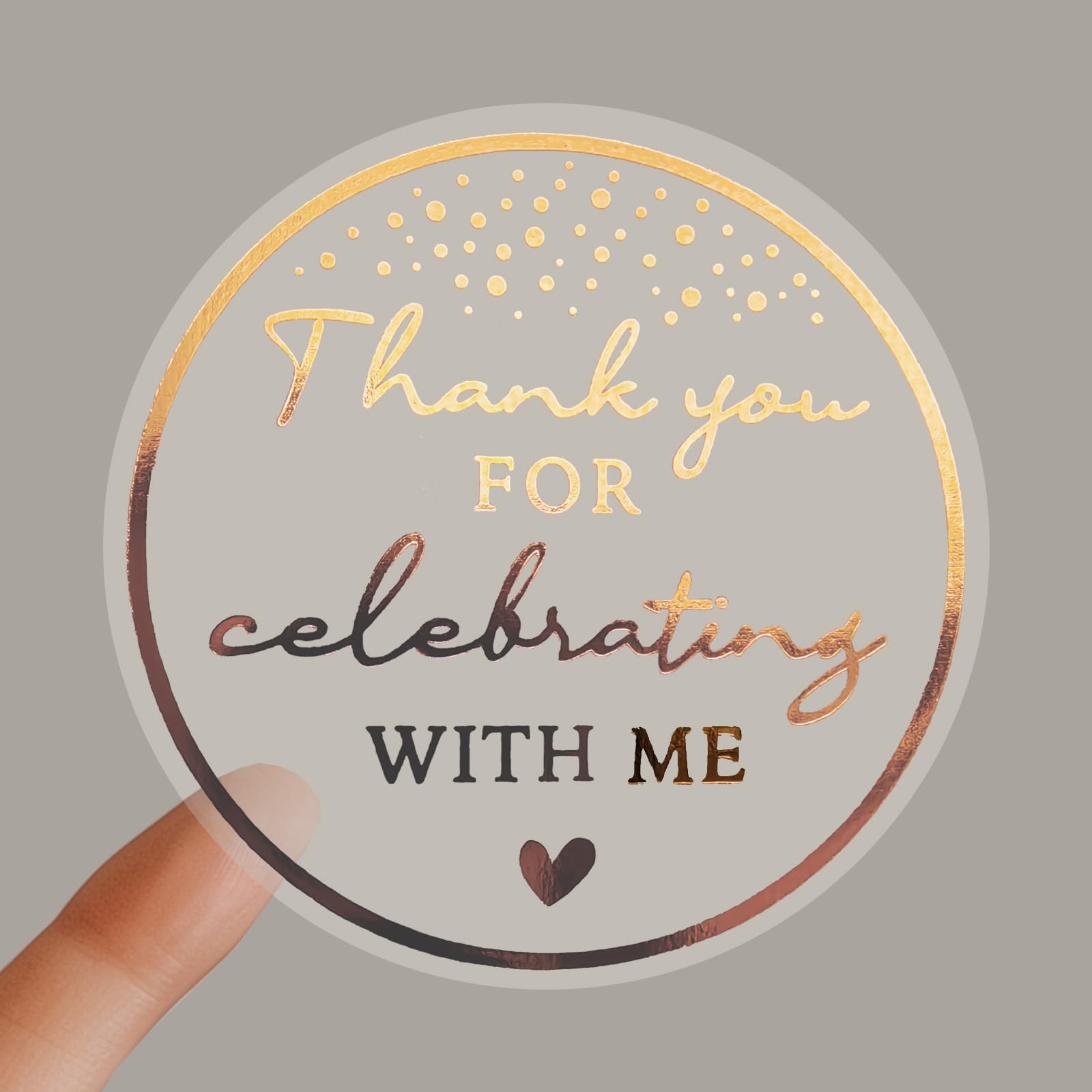 100 x Thanks For Celebrating With Me Labels Real